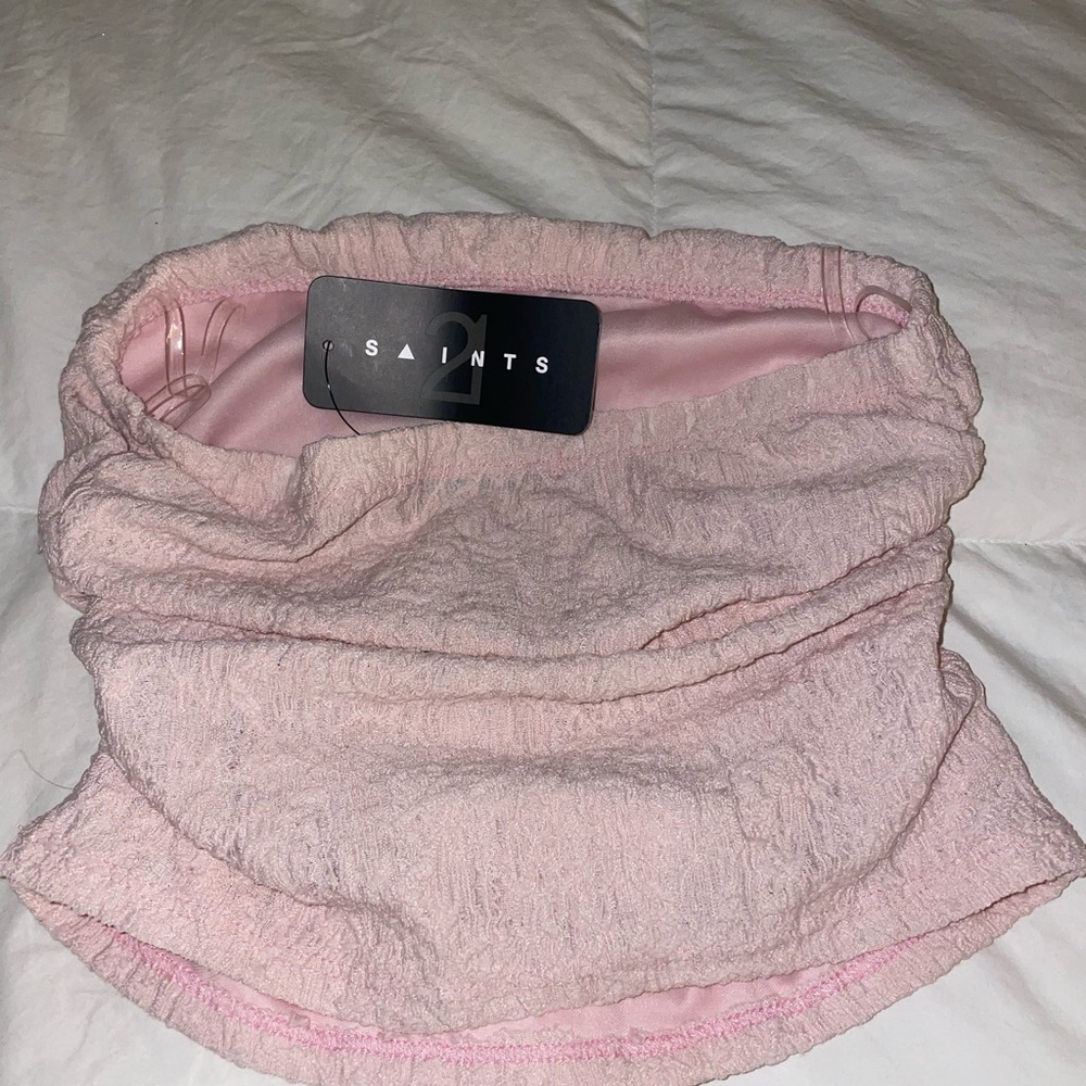 2 Saints Pink Crop Top